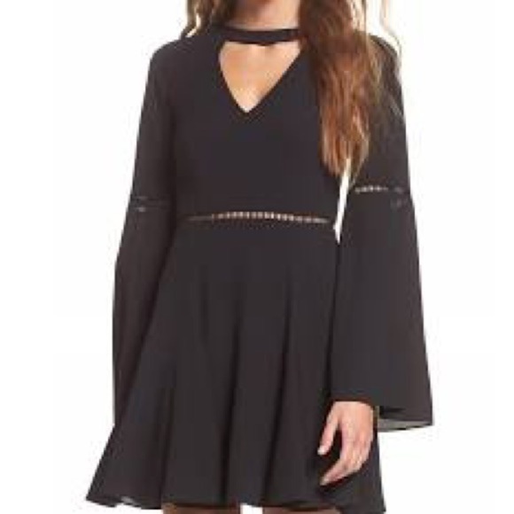 Ali & Jay Bell Sleeve Choker Neck Mini Dress - Picture 3 of 16